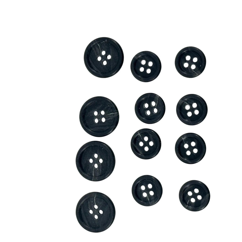 Perry Ellis Replacement Buttons Unisex OS Black 4 Large 8 Small